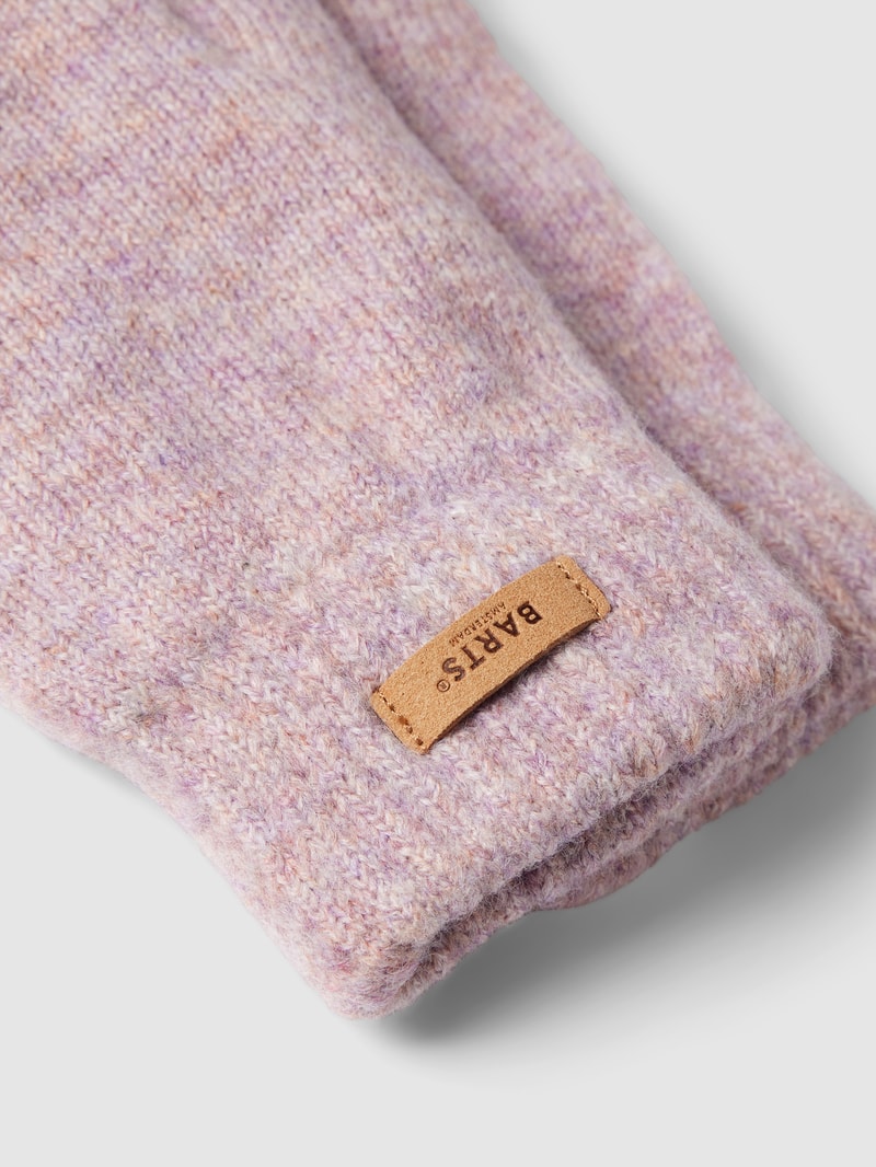 Handschuhe mit Label-Detail Modell 'Witzia' in flieder