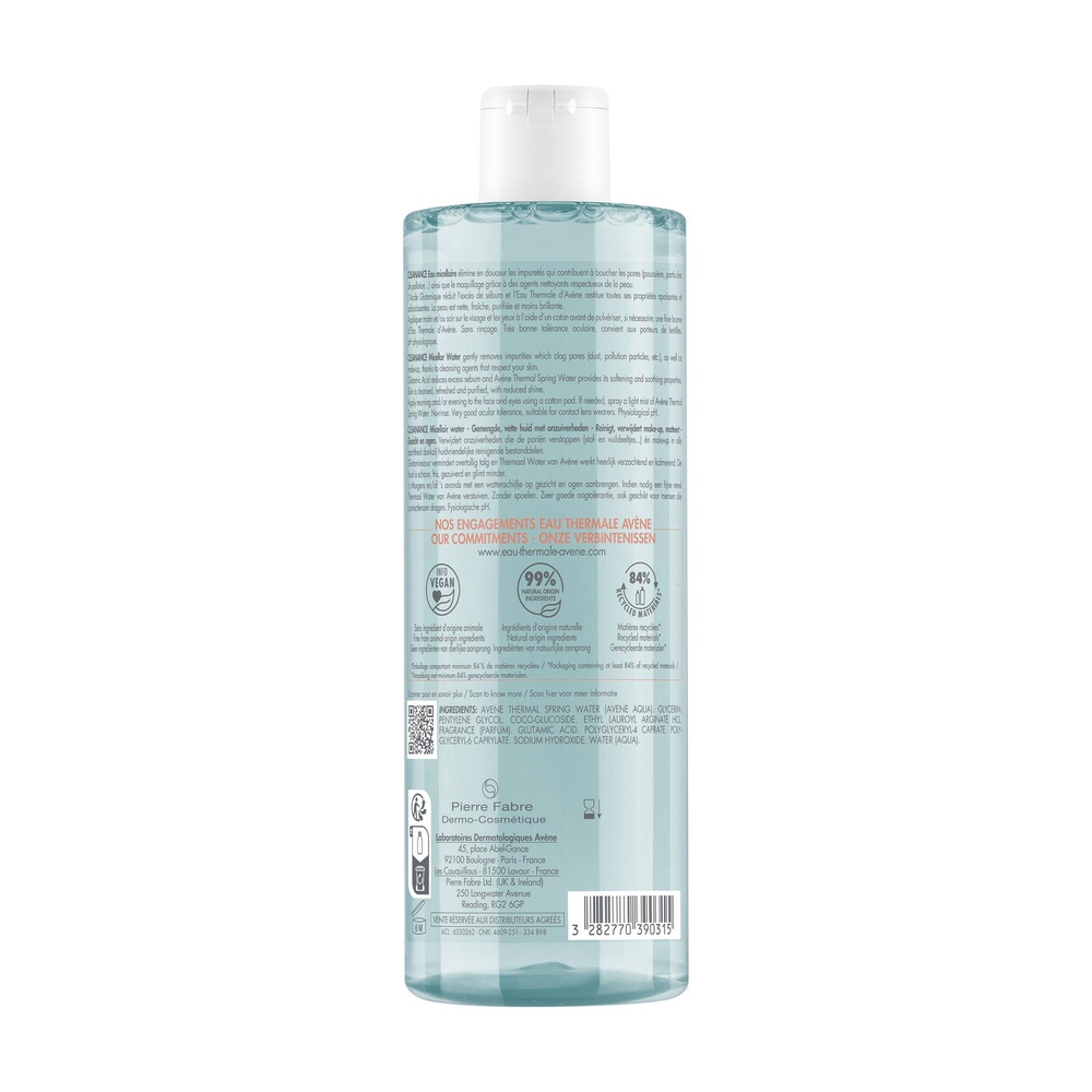 Avène Cleanance Eau micellaire nettoyante 400ml Eau micellaire