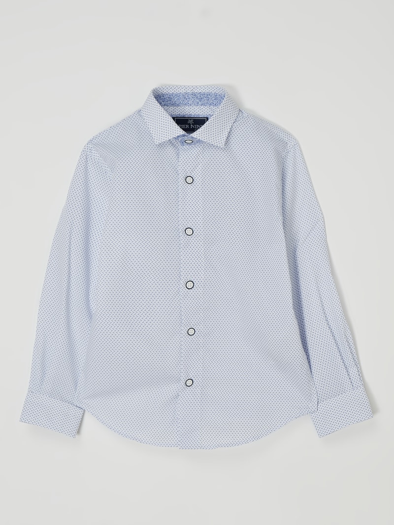 Slim Fit Hemd mit Baumwoll-Anteil in weiß
