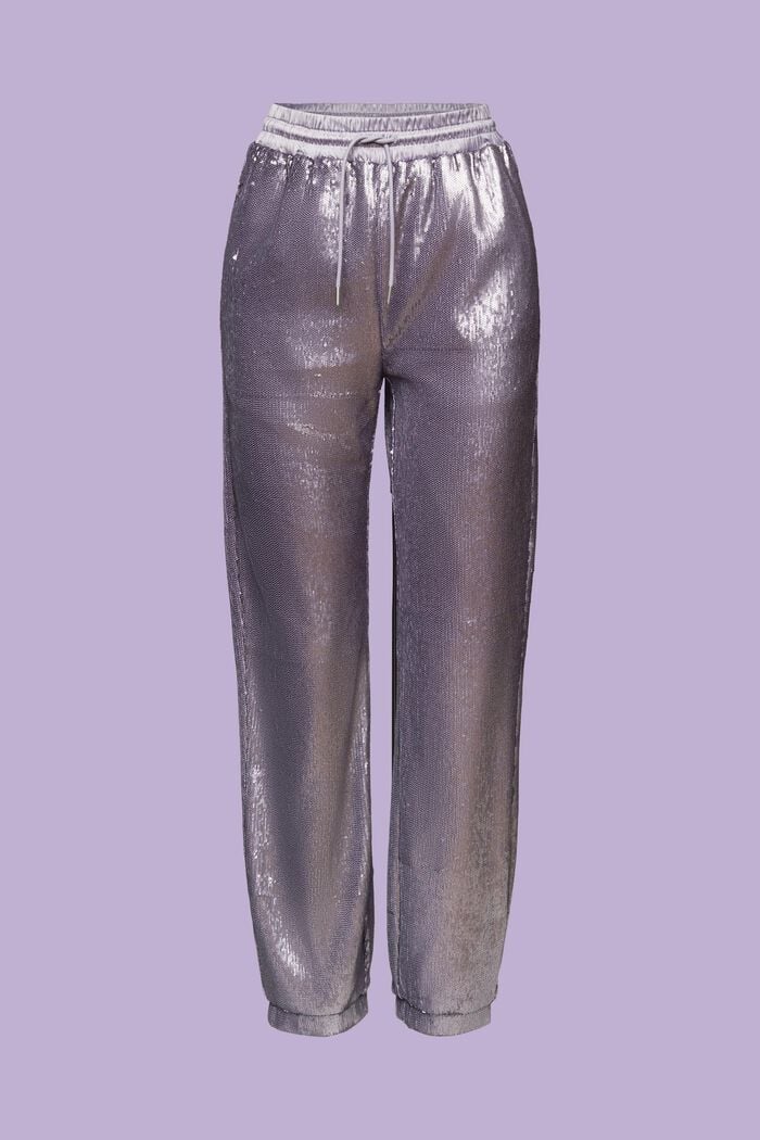 Satin-Hose mit Pailletten