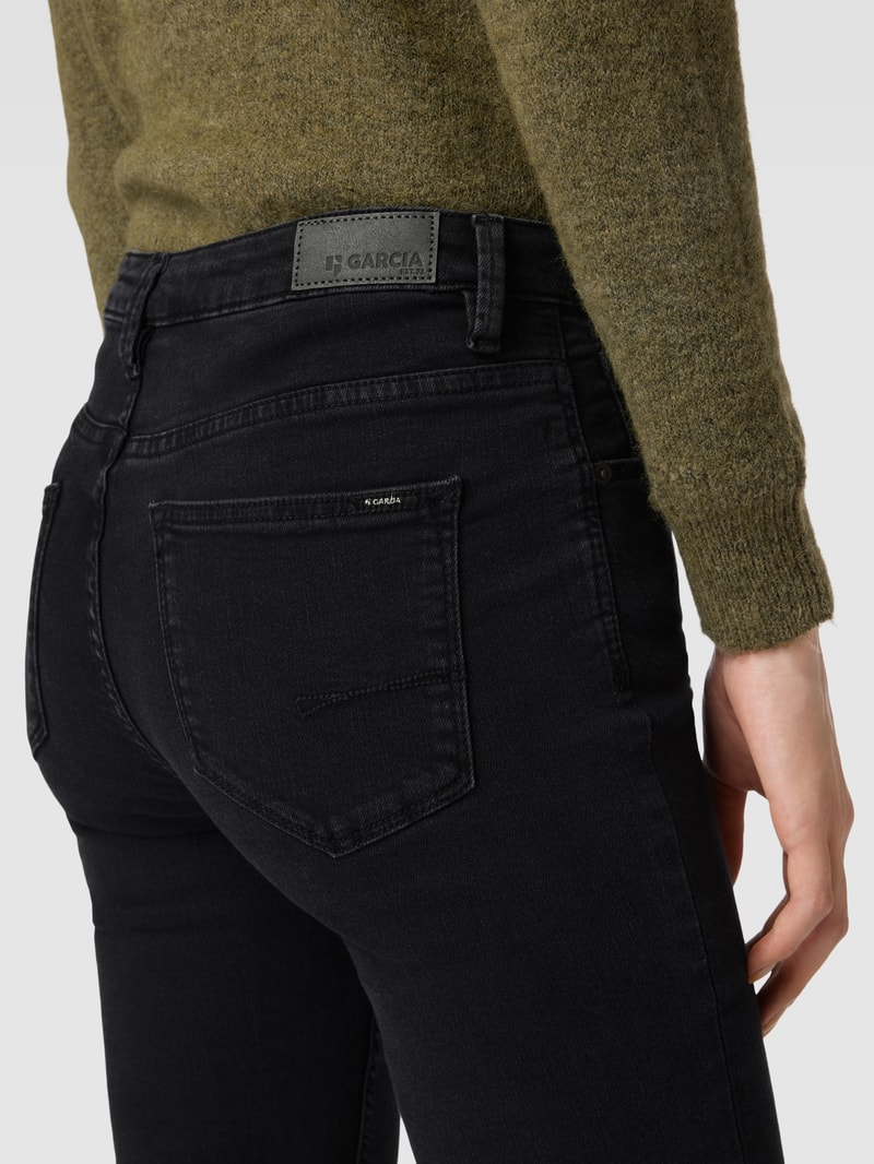 Straight Fit Jeans mit 5-Pocket-Design Modell 'CELIA' in schwarz