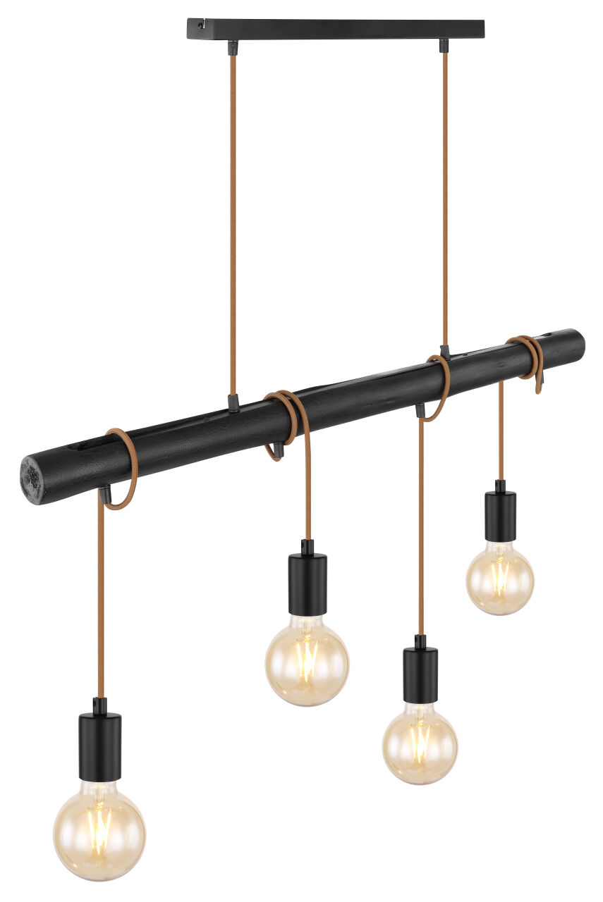 Globo Lighting - LEO - Hängeleuchte Metall schwarz matt, 4x E27