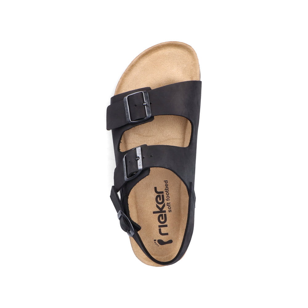 Rieker Herren Sandalen asphaltschwarz