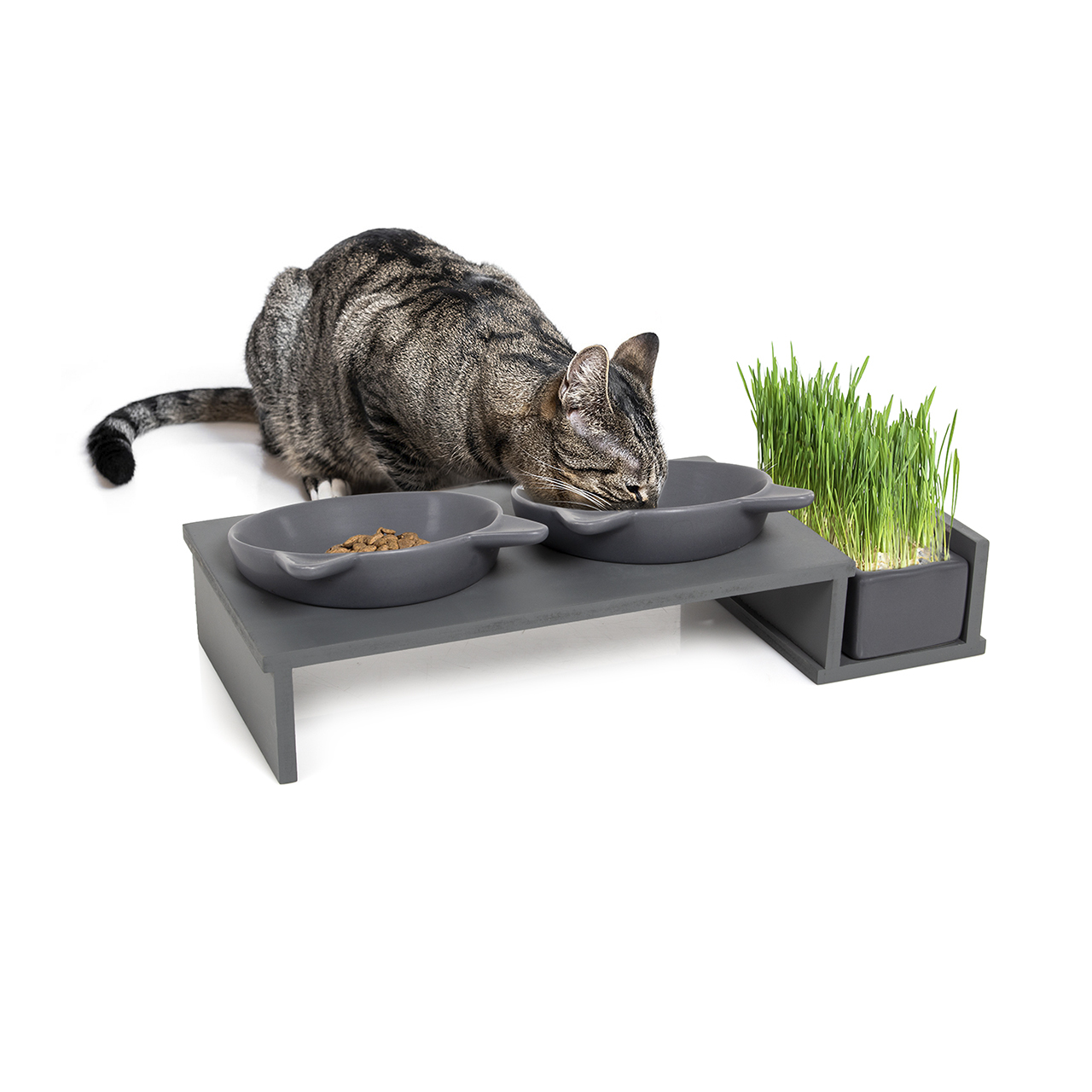 Wagner Futternäpfe Wagner Canadian Cat Company Futterbar Cat Diner grau/ grau