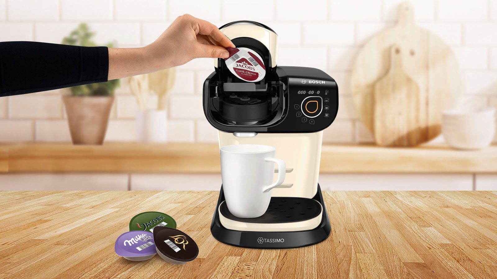 TASSIMO Kapselmaschine MY WAY 2 TAS6507, inkl. 2 Gläser by WMF im Wert von 9,99 € UVP