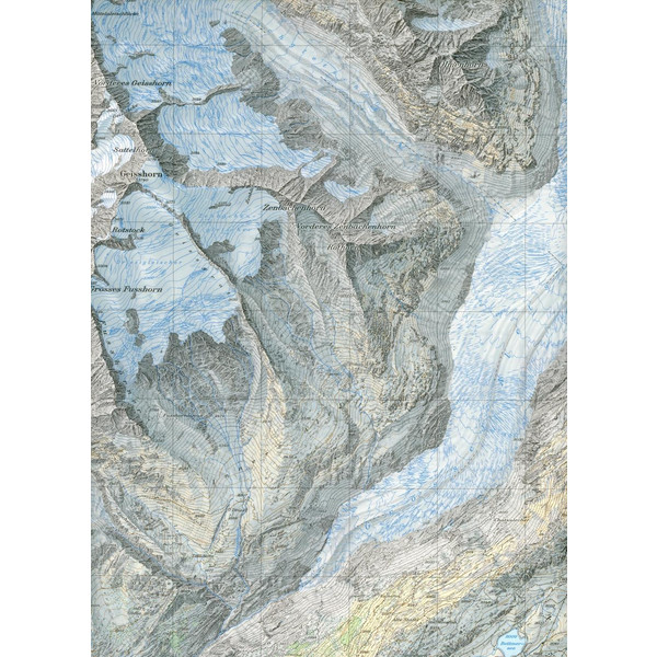 Swisstopo 1 : 25 000 Aletschgletscher - Wanderkarte