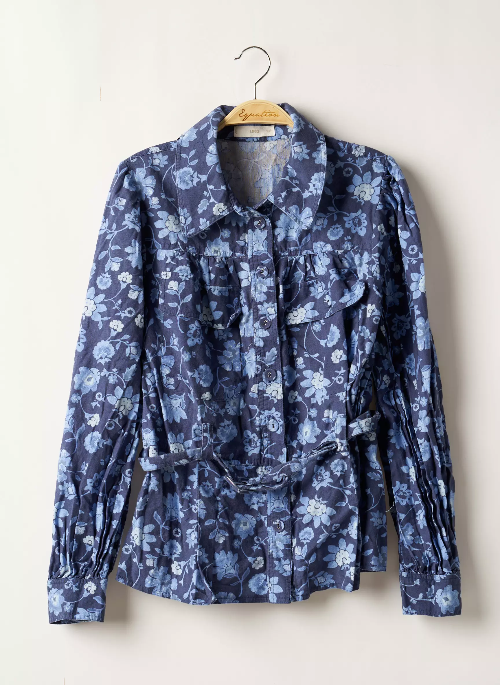 Mango Chemisiers Femme couleur bleu