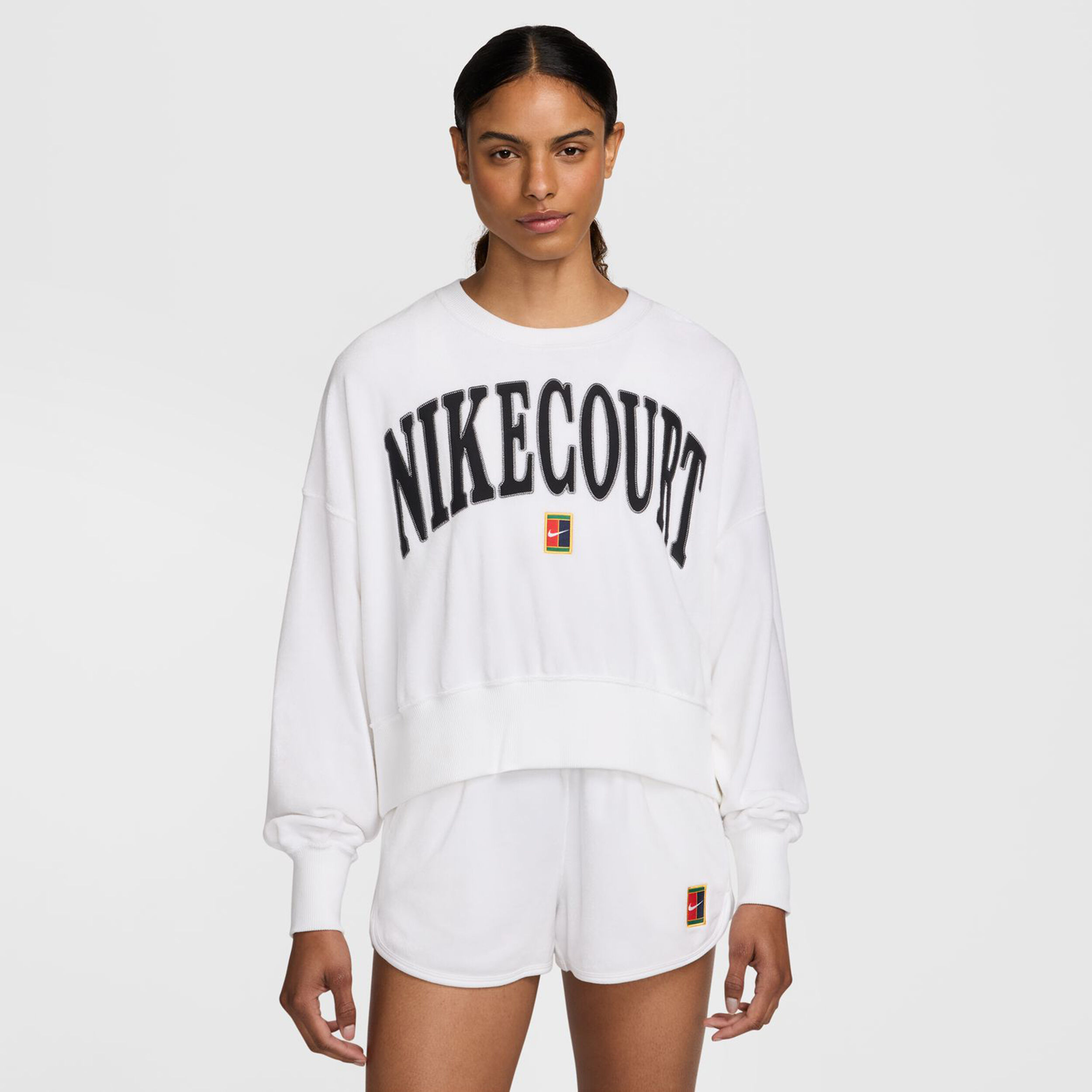 Court Heritage Fleece OOS GFX Sweatshirt Damen - Weiß