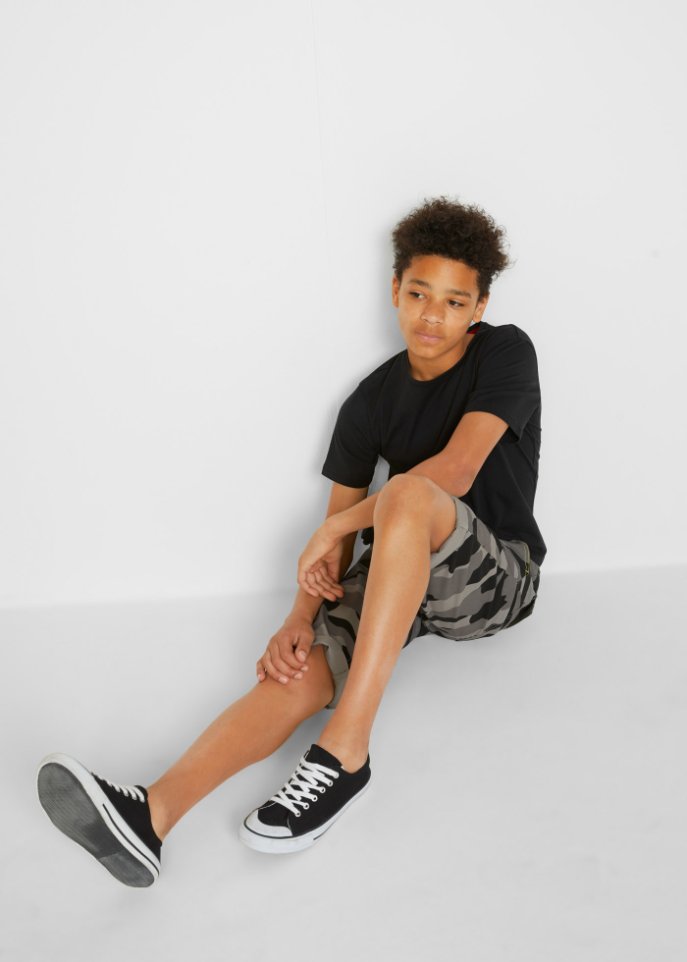 Jungen Bermuda mit Druck, Regular Fit