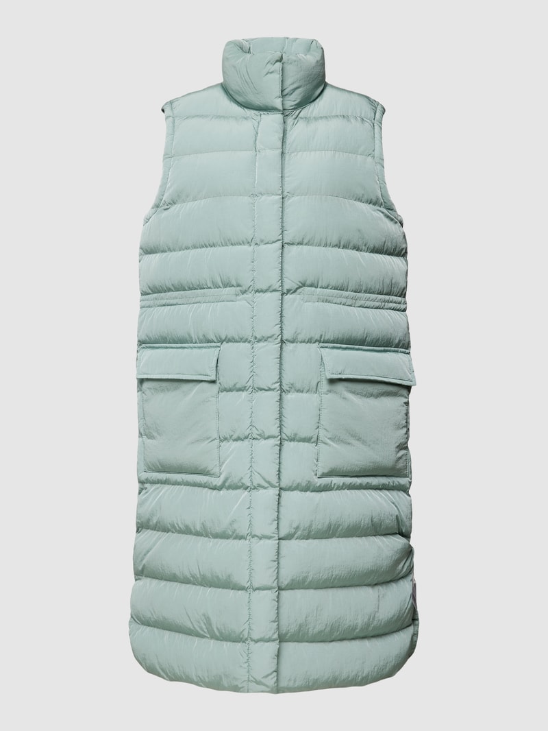 Steppweste mit Stehkragen in mint