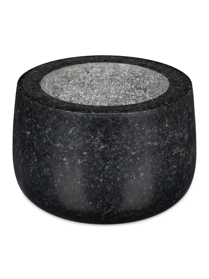 relaxdays Mörser mit Stößel in Schwarz - Ø 12 cm günstig kaufen onesize