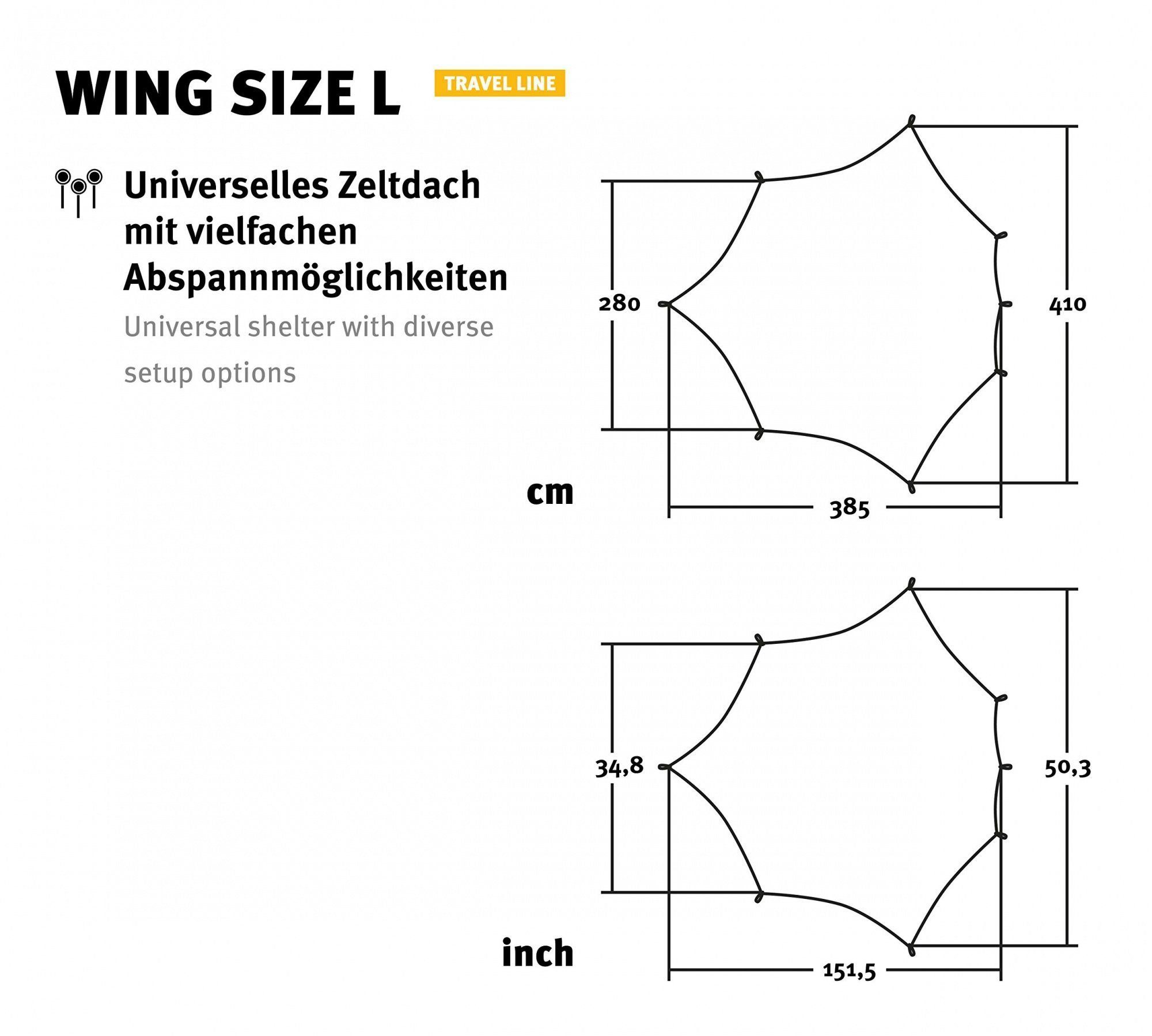 Wechsel Tents Tarp-Zelt Wing L - Zeltdach Robuster Regenschutz Tarp für Zelt und Hängematte