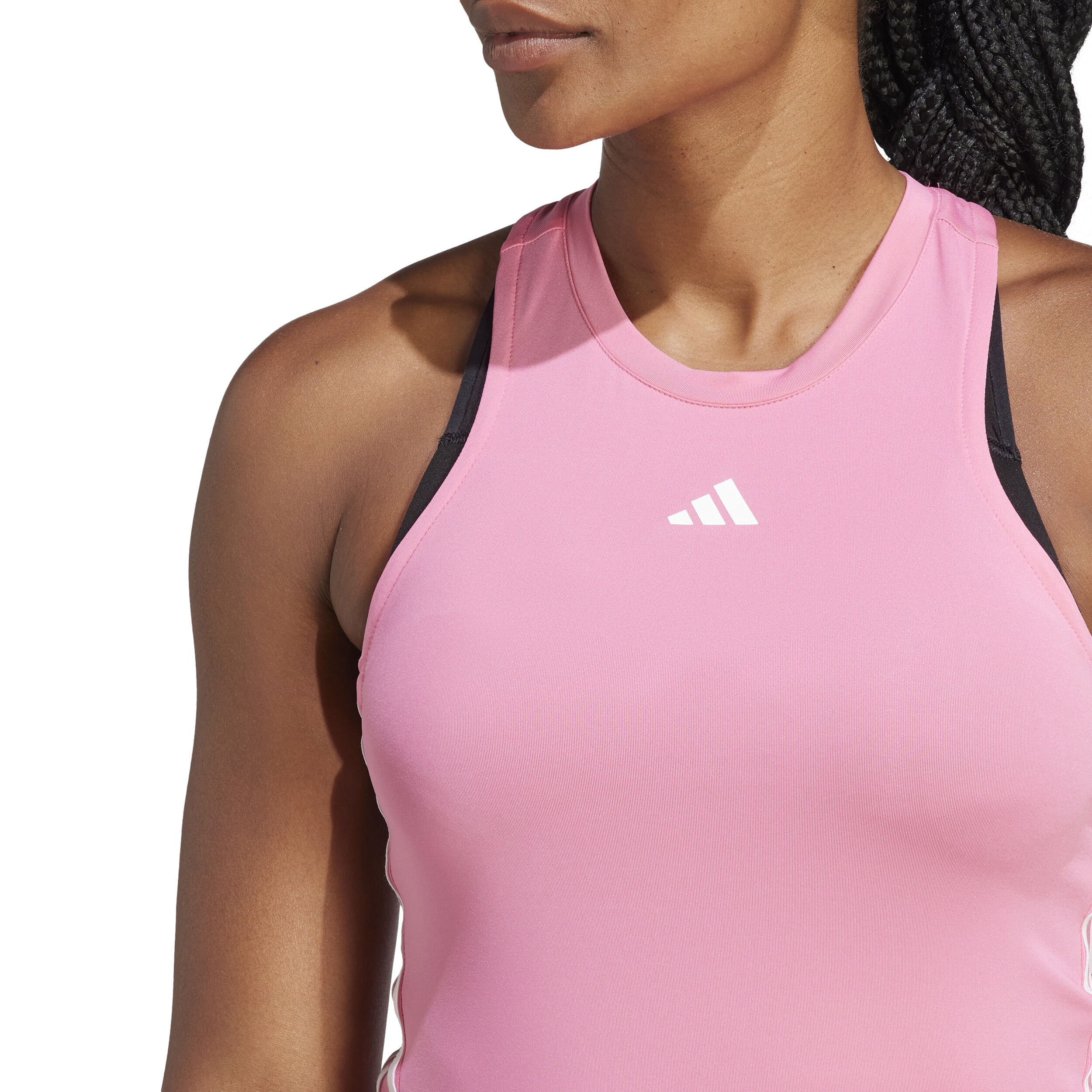 Training ES 3 Stripes Tank-Top Damen - Pink, Weiß