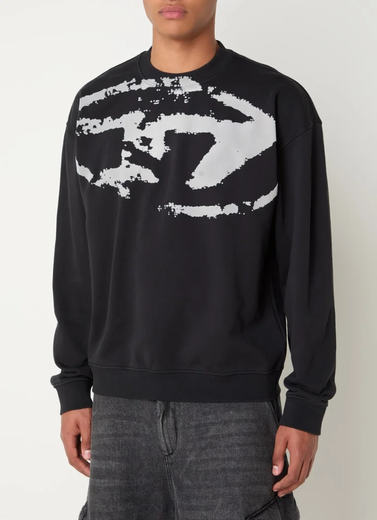 Diesel - Maglione a S con logo stampato