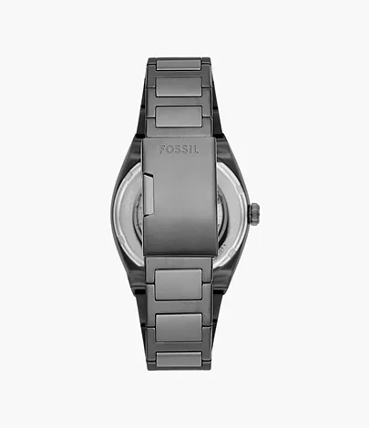 Fossil Uhr Everett Automatikwerk Edelstahl rauchgrau