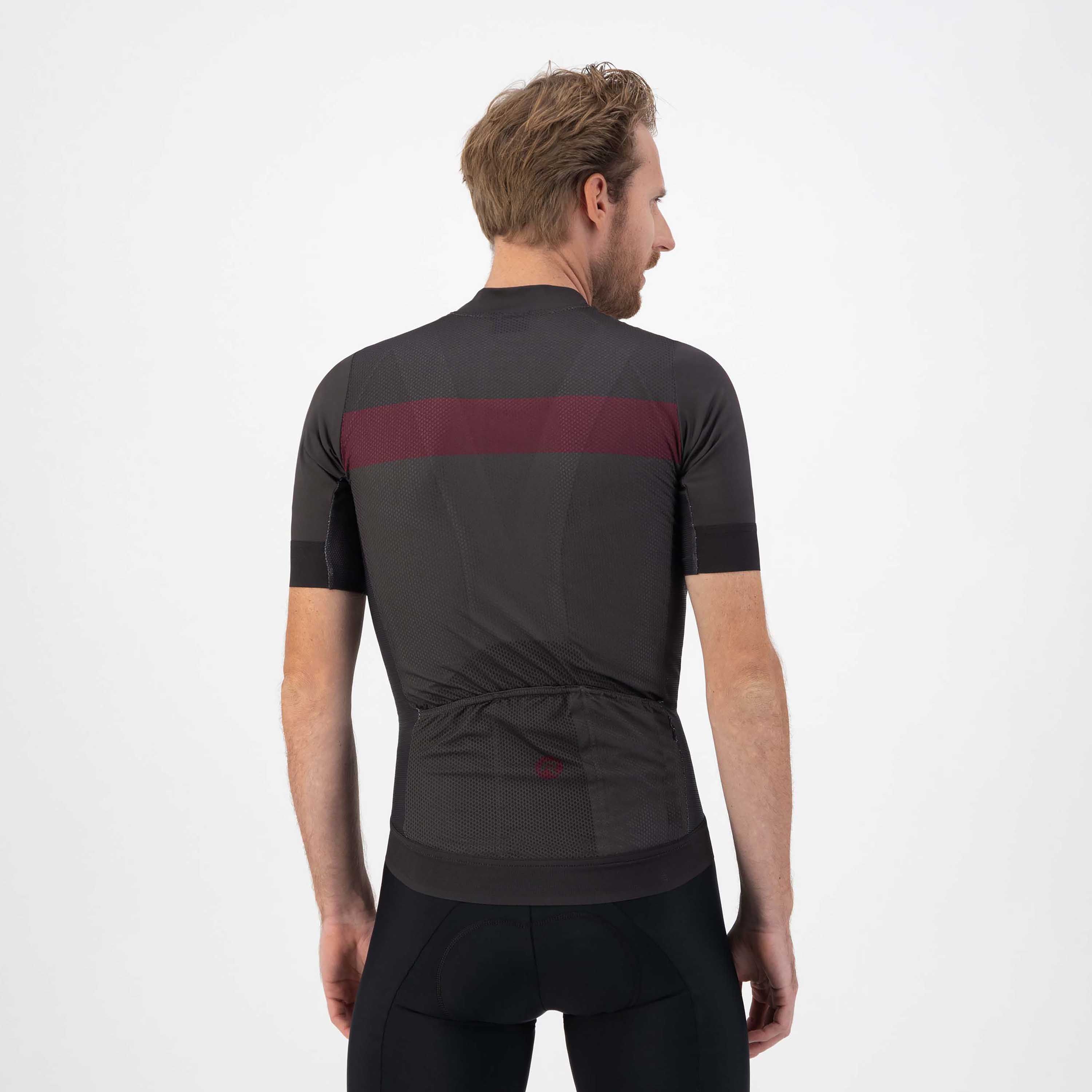 Rogelli Prime Grau/Bordeaux Herren Radtrikot Kurzarm