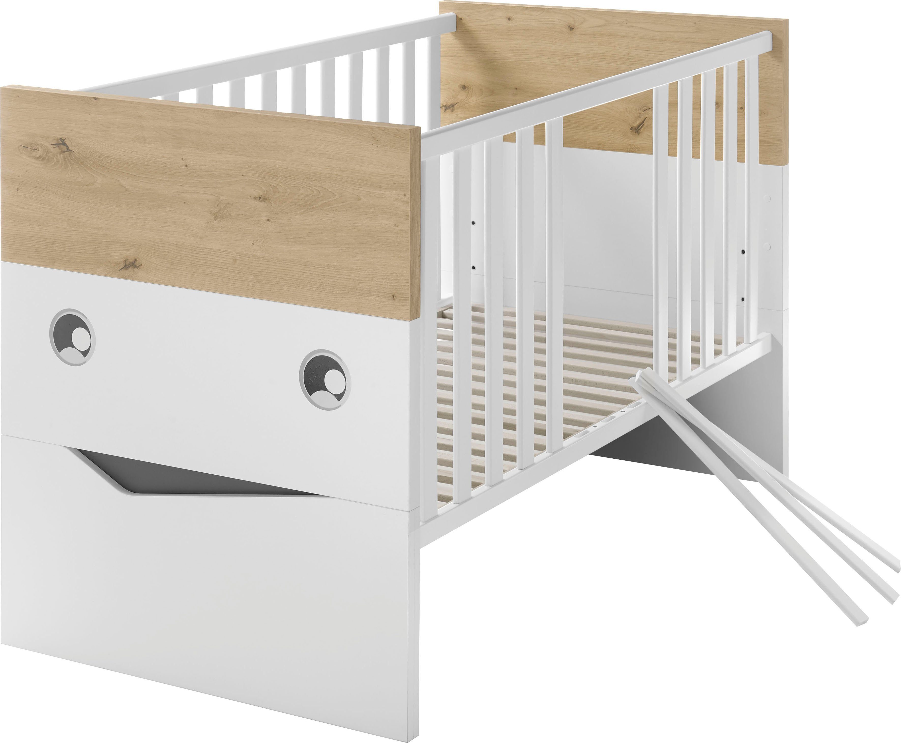 GALLERY M branded by Musterring Babyzimmer-Komplettset, (Set, 4-St), inkl. Unterstellregal für die Wickelkommode