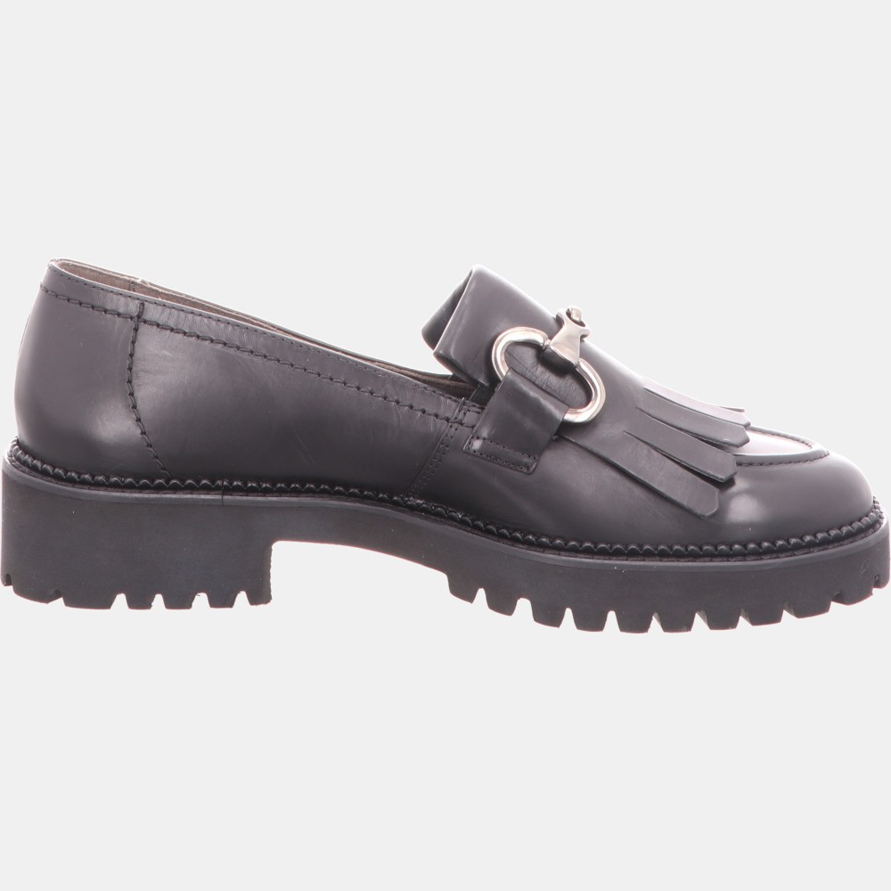 PAUL GREEN Klassische Slipper schwarz BRUSH CALF black