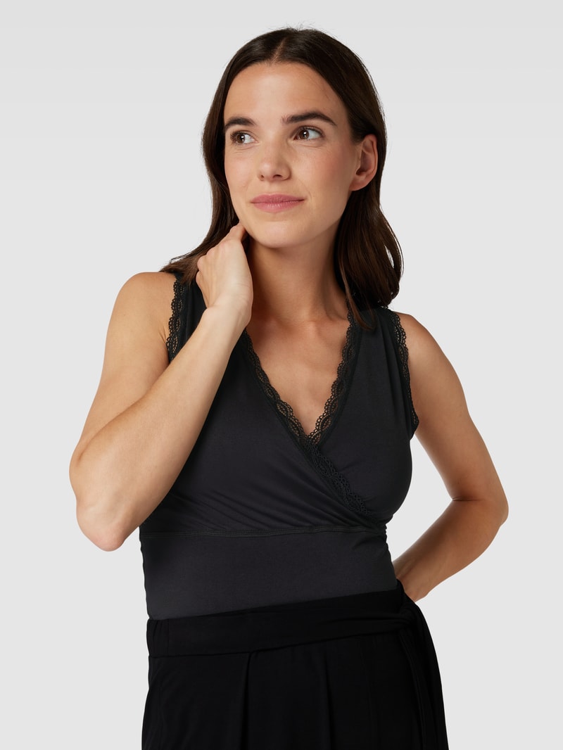 Umstands-T-Shirt mit Stillfunktion Modell 'CROSSY' in schwarz
