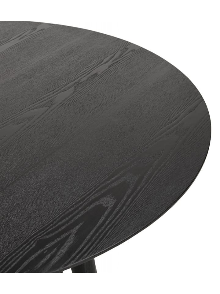 KADIMA DESIGN Runder Esstisch aus schwarzem Eschenholz | Zeitloses Design in Schwarz günstig kaufen onesize