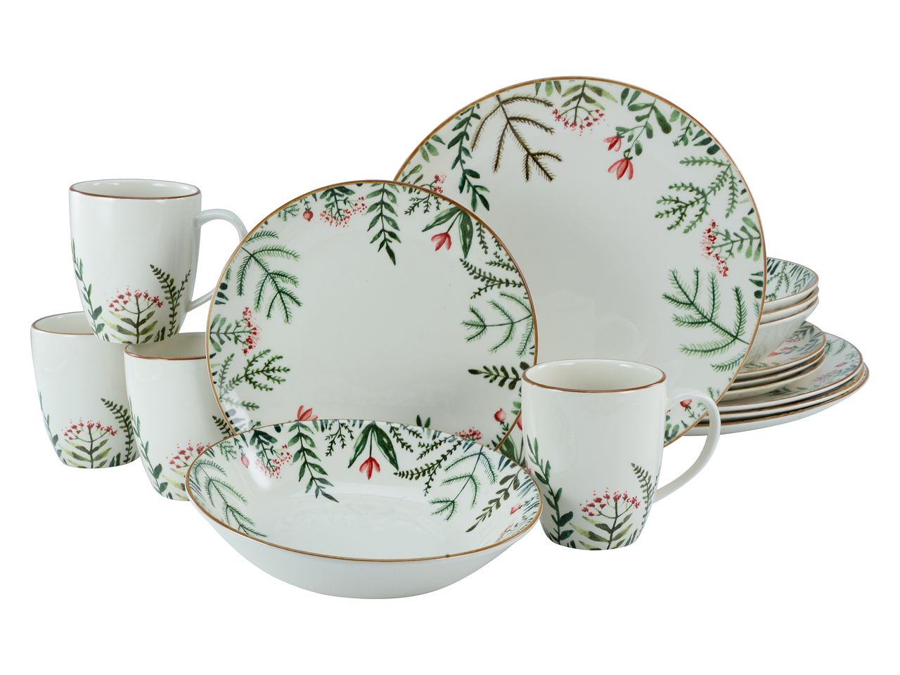 CreaTable Greenery Leaves Kombiservice 16-tlg