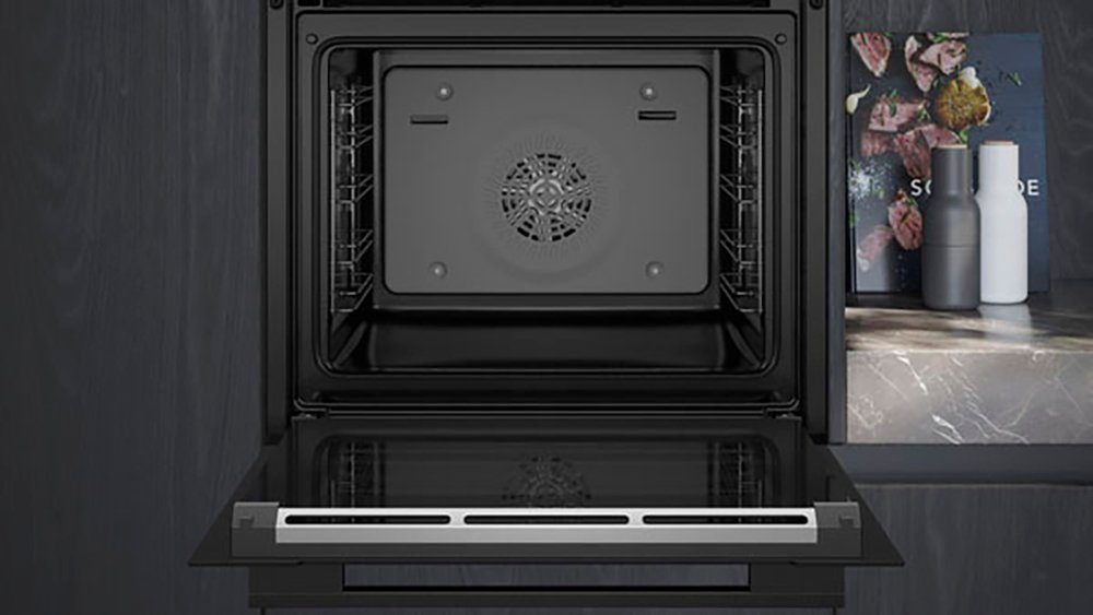 SIEMENS Einbaubackofen iQ700 HB734G1B1, mit Teleskopauszug nachrüstbar, ecoClean