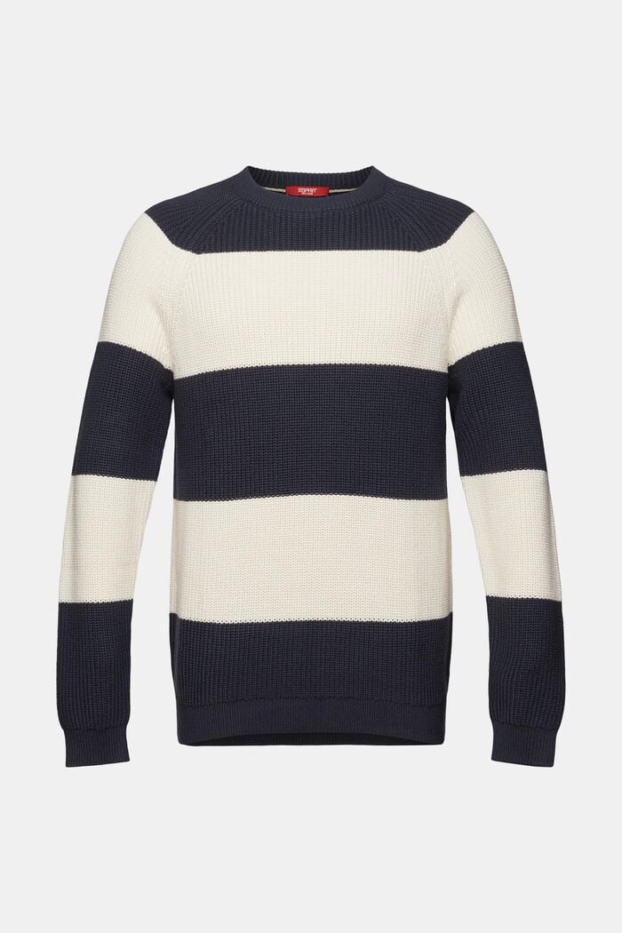 Gestreifter Rundhals-Pullover