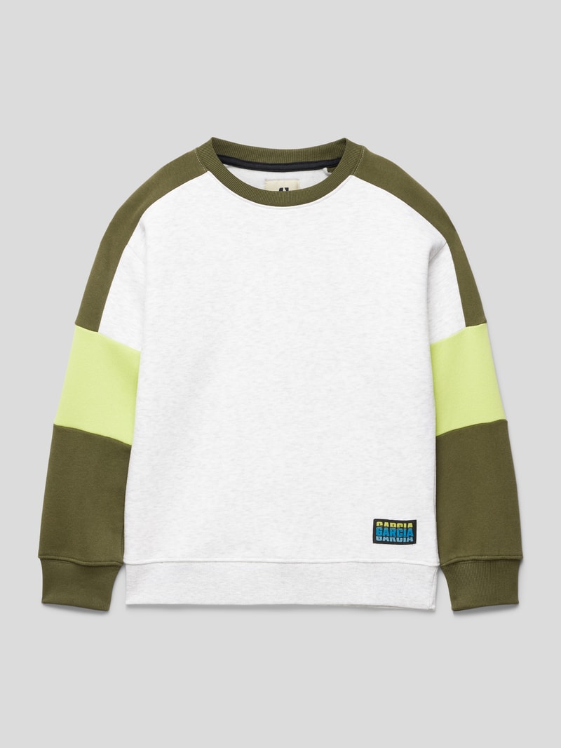 Sweatshirt mit Label-Print in hellgrau