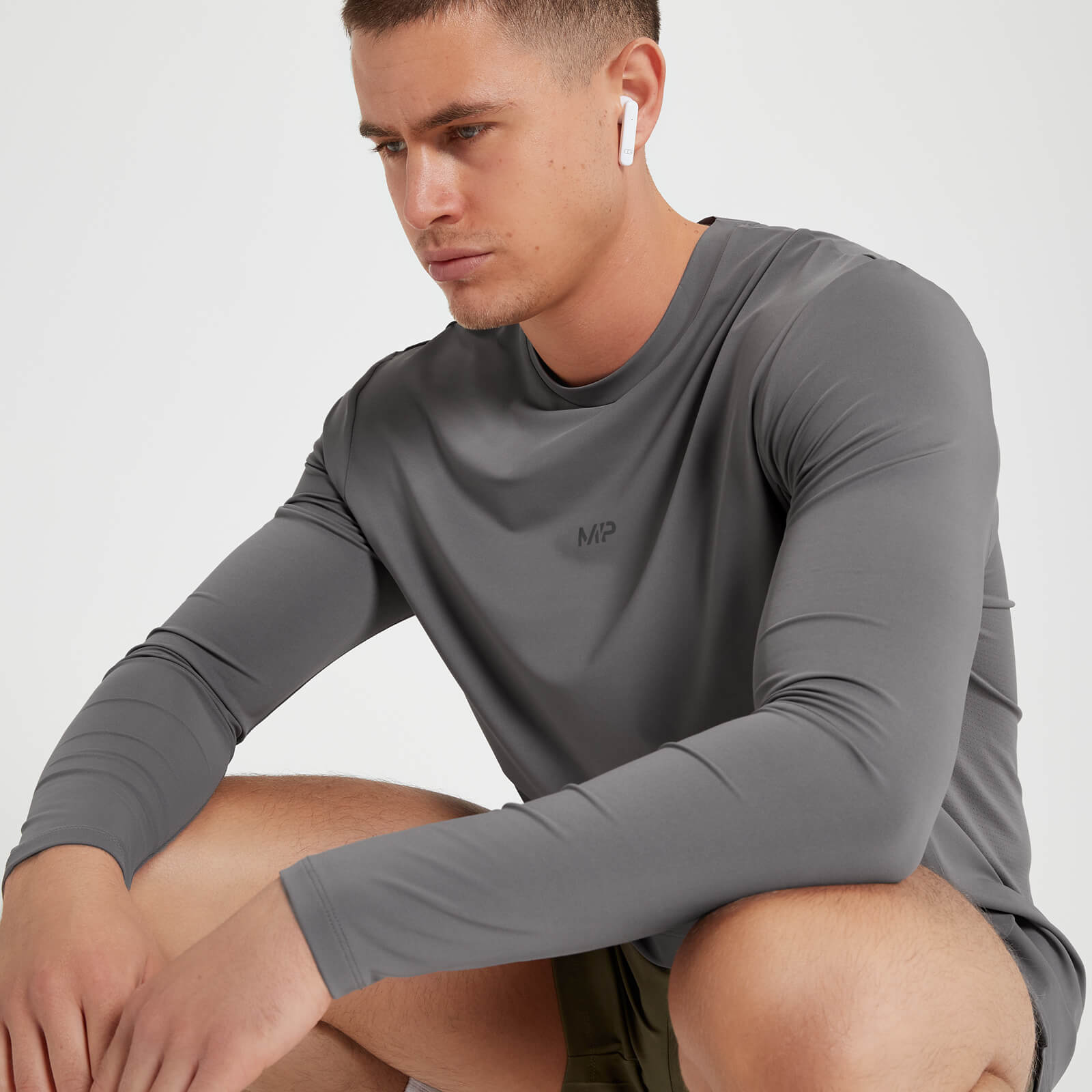 Haut à manches longues MP Velocity Ultra pour hommes – Gris galet
