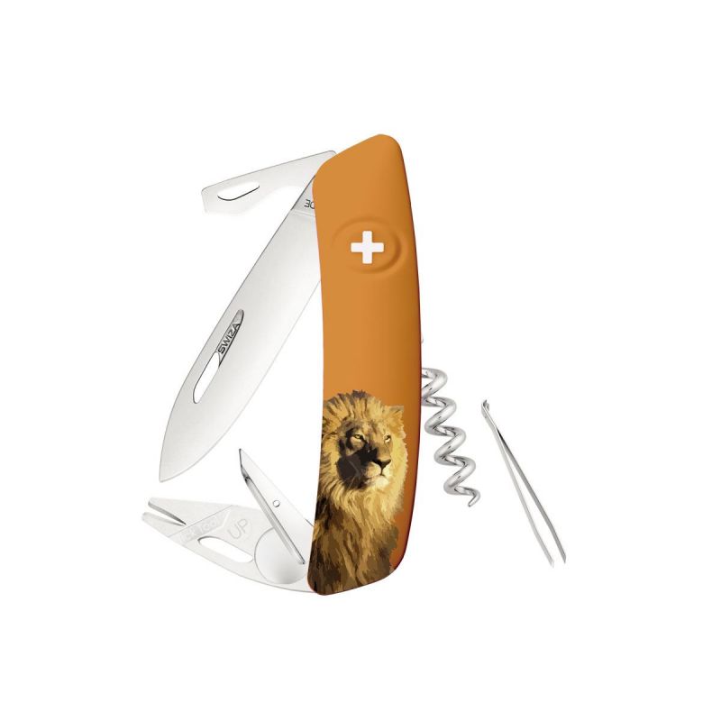 Swiza TT03 Tick Tool Wildlife Lion Orange, Schweizer Taschenmesser made in Swiss
