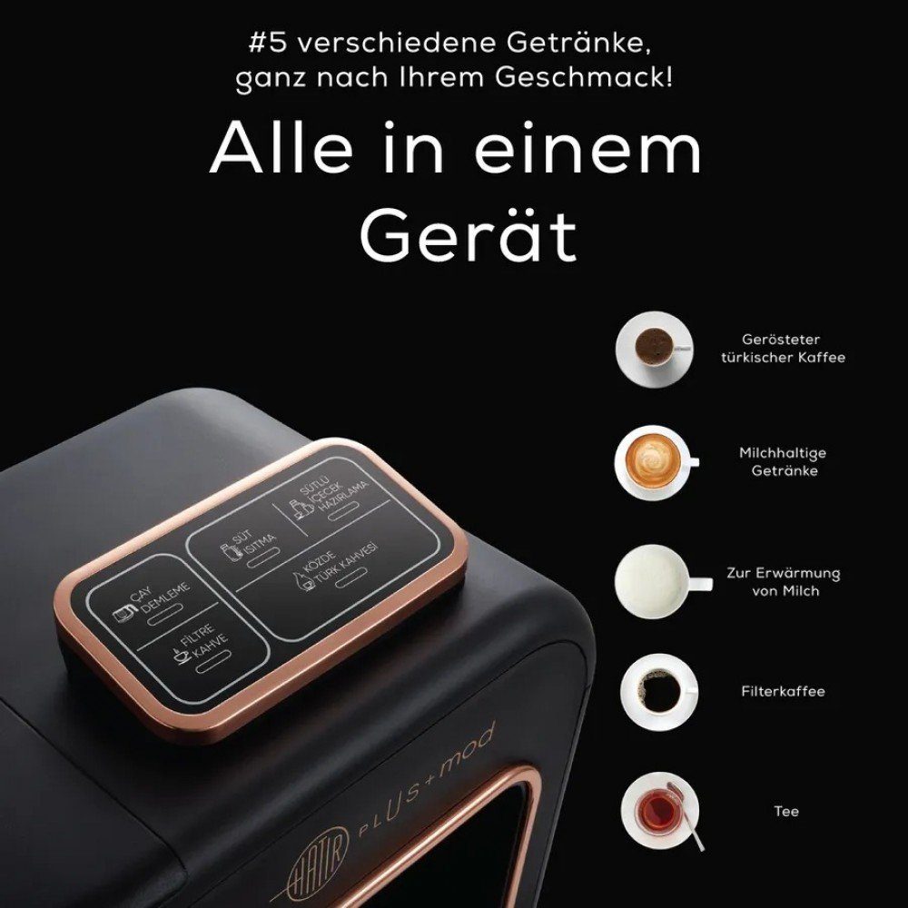 Karaca Espressomaschine Hatır Plus Mod 5 in 1, 750 ml Tee Turkischen Kaffeemaschine