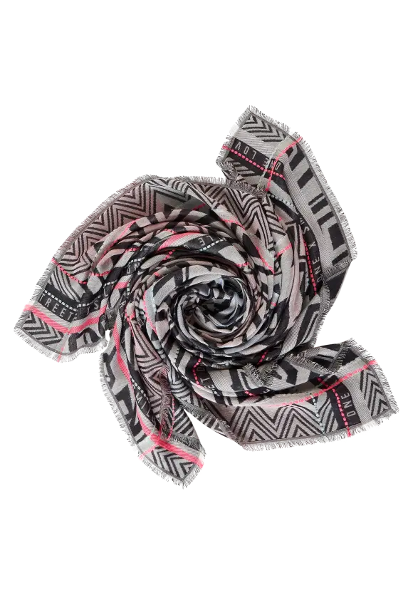 Street One Jacquard Ikatprint Halstuch
