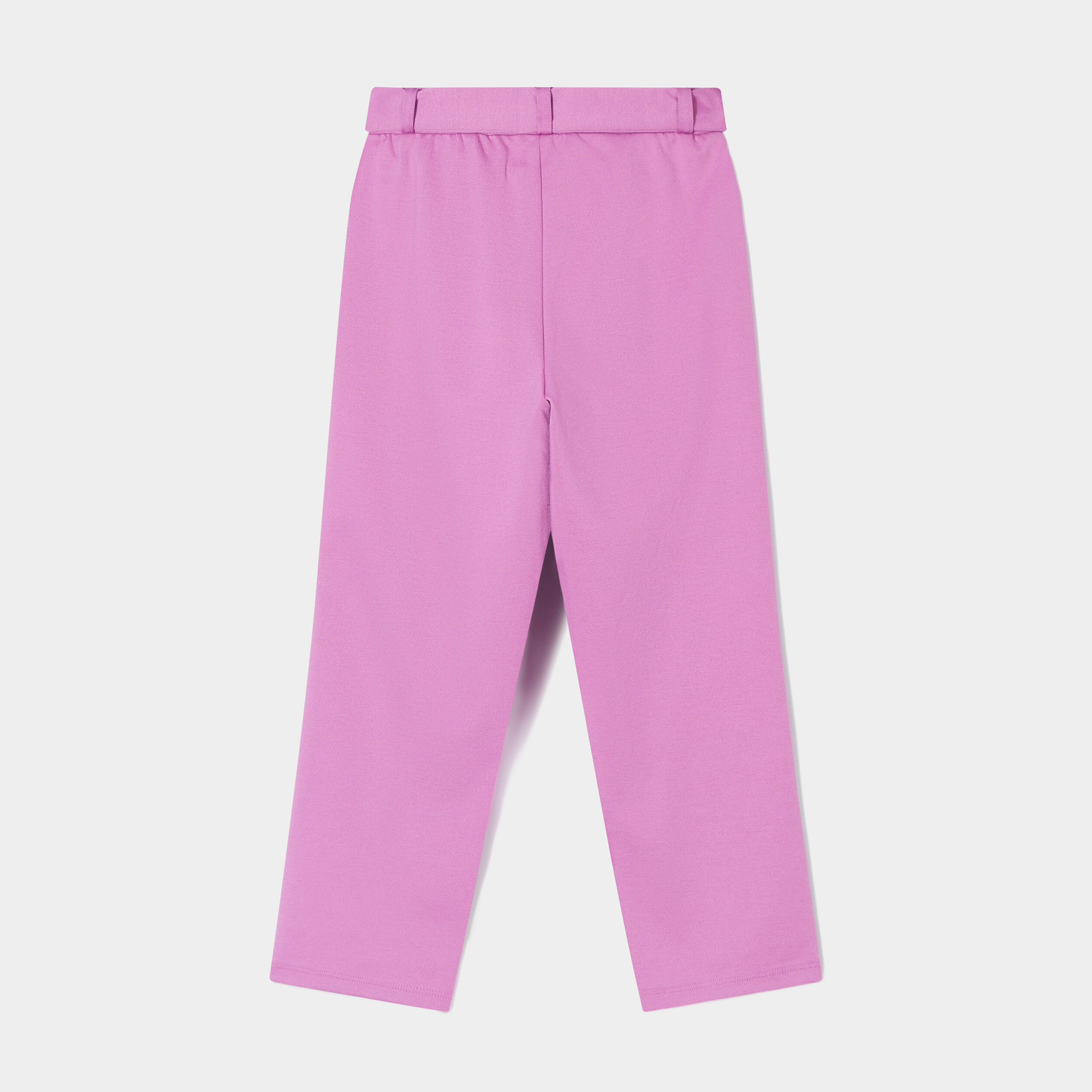 Pantalon jambe large avec ceinture violet fille | La Halle