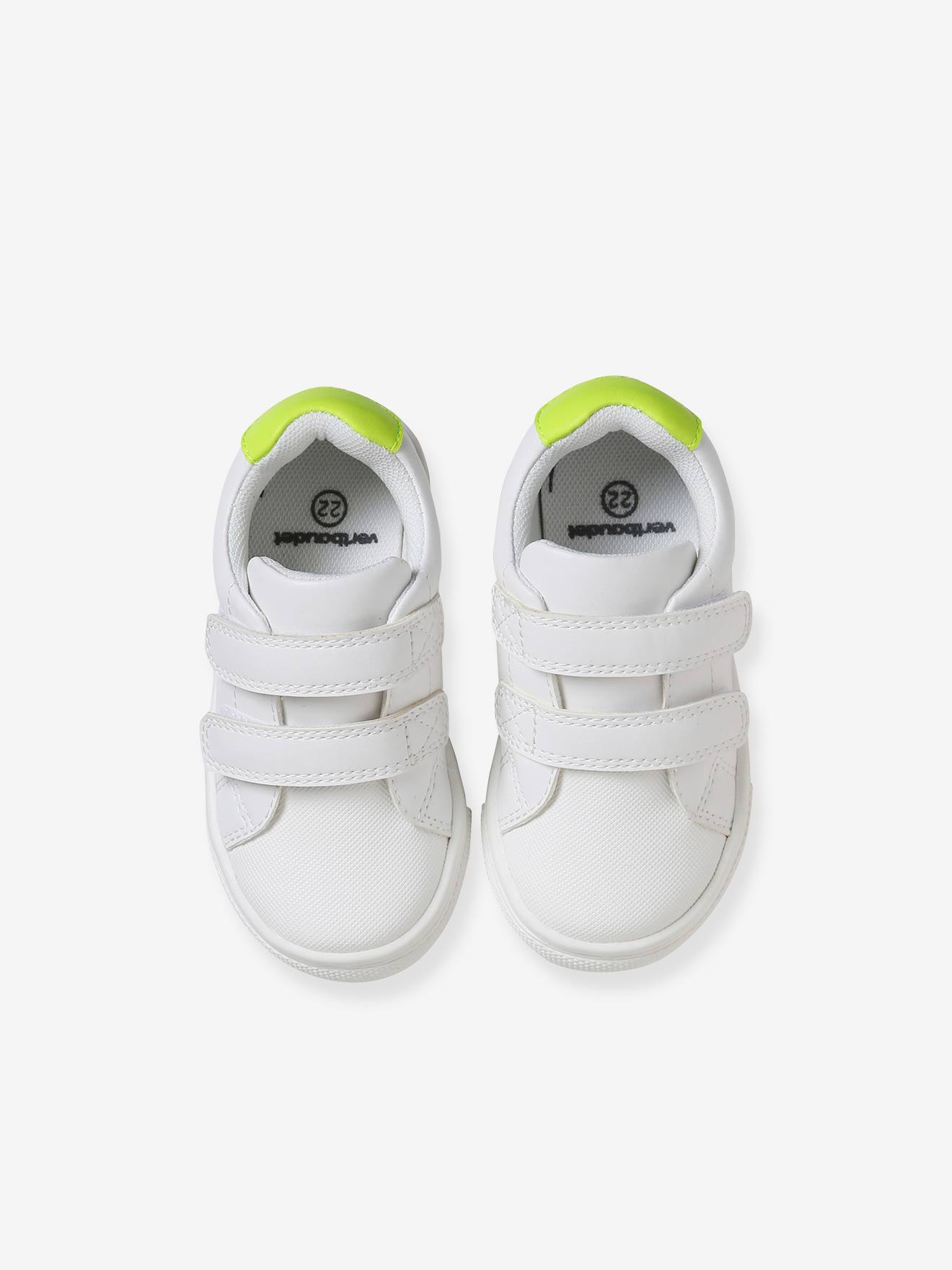 Baskets scratchées bébé blanc