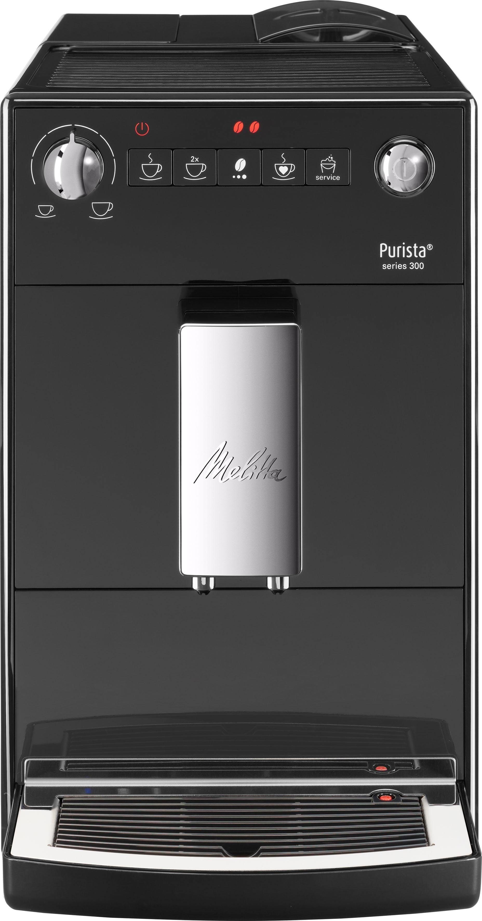 Melitta Kaffeevollautomat Purista® F230-102, schwarz, Lieblingskaffee-Funktion, kompakt & extra leise