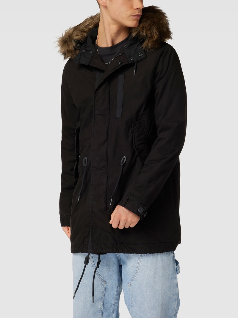 Herren Parka von Superdry in schwarz