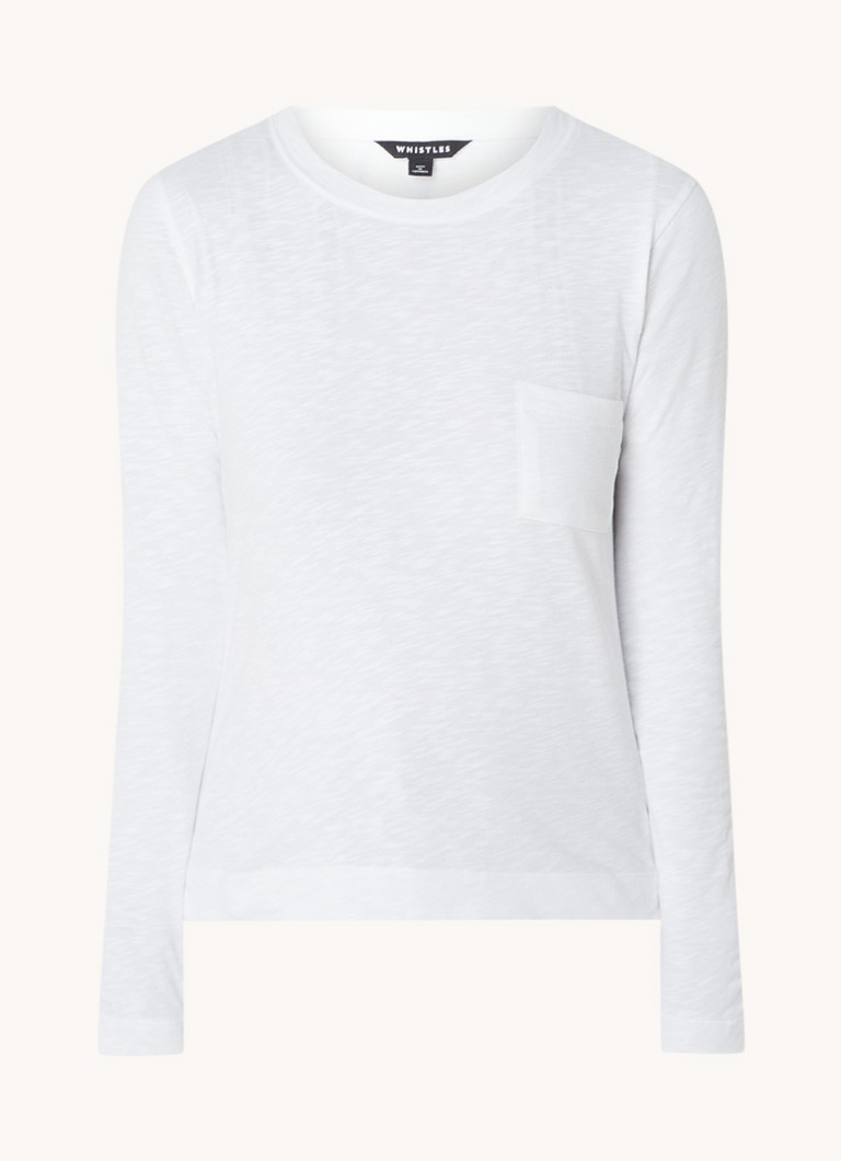 Whistles Cotton long-sleeved shirt with stretch