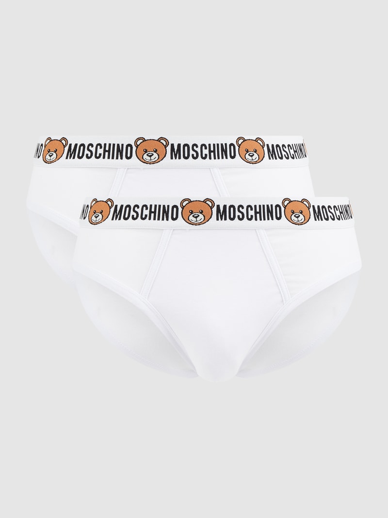 Slip mit Stretch-Anteil im 2er-Pack in weiß