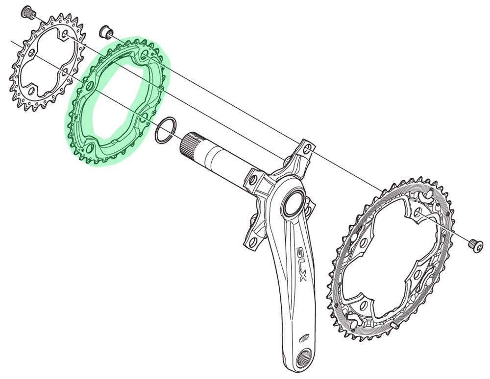 Shimano SLX 10-fach Kettenblatt für FC-M660/M590 32 Zähne kaufen | Bike-Discount