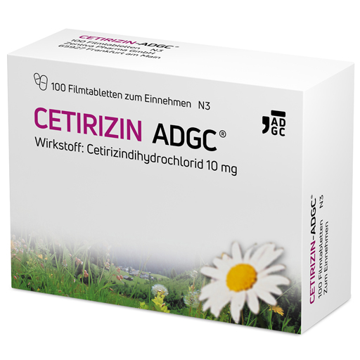 CETIRIZIN ADGC Filmtabletten  100 St  Filmtabletten