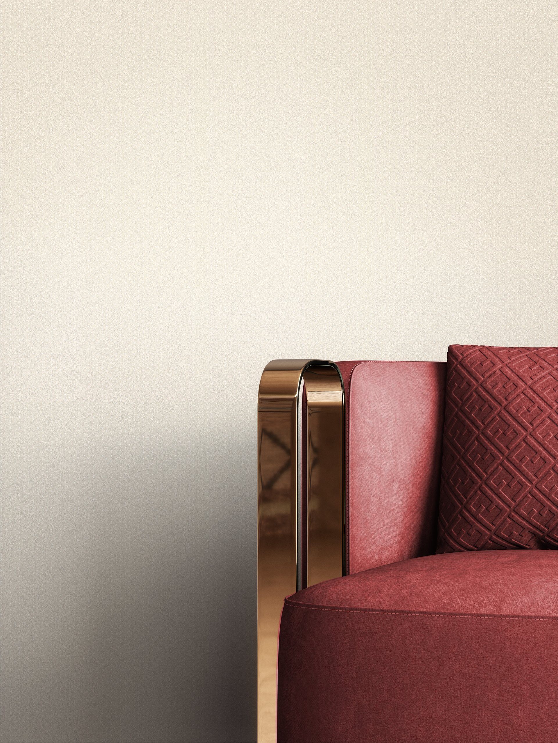 Newroom Vliestapete, Beige Tapete Landhaus Punkte - Punktetapete Weiß Romantisch Modern Pünktchen Polkadot für Wohnzimmer Schlafzimmer Büro