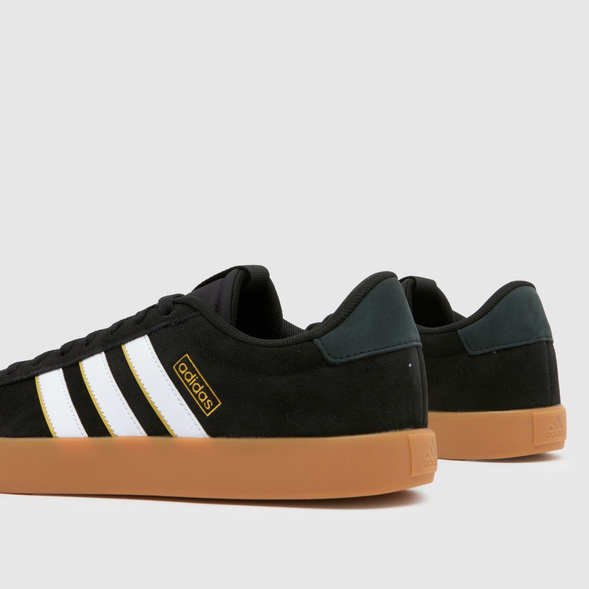 adidas vl court 3.0 träningsskor i svart och vitt