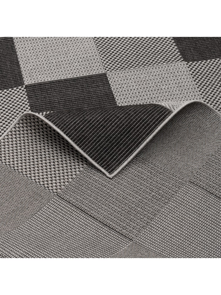 Pergamon In & Outdoor Teppich Flachgewebe Marbella Karo in Grijs günstig kaufen 160 x 230 cm
