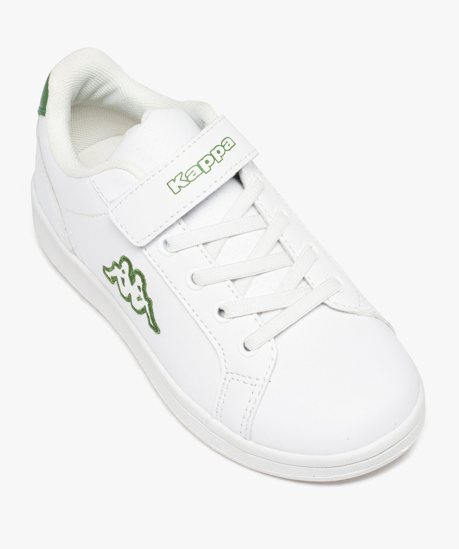 Baskets Garçon à scratch et lacets élastiques - Kappa blanc | GEMO