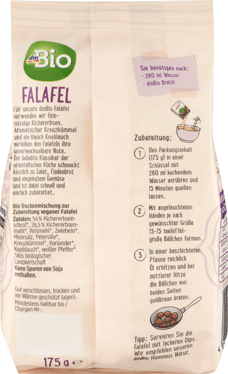 Backmischung Falafel, glutenfrei, 175 g