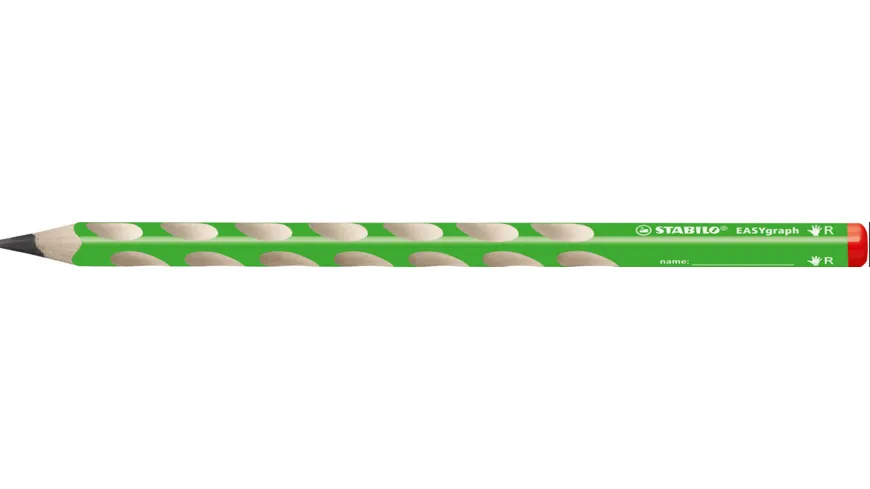 STABILO® Ergonomischer Dreikant-Bleistift für Rechtshänder - STABILO EASYgraph in grün - Einzelstift - Härtegrad HB grün