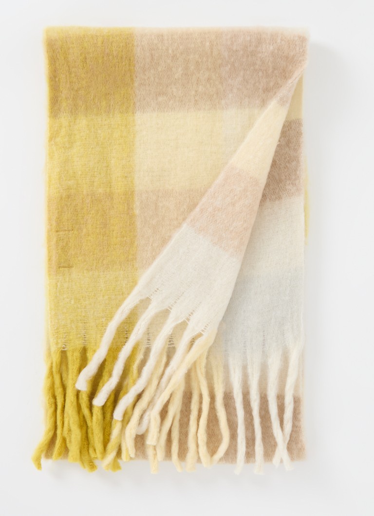 Sciarpa a quadri con frange Modström ArisMD, 220 x 35 cm