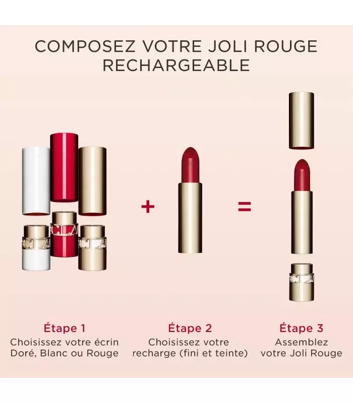 JOLI ROUGE SATINÉ Rouge à lèvres rechargeable