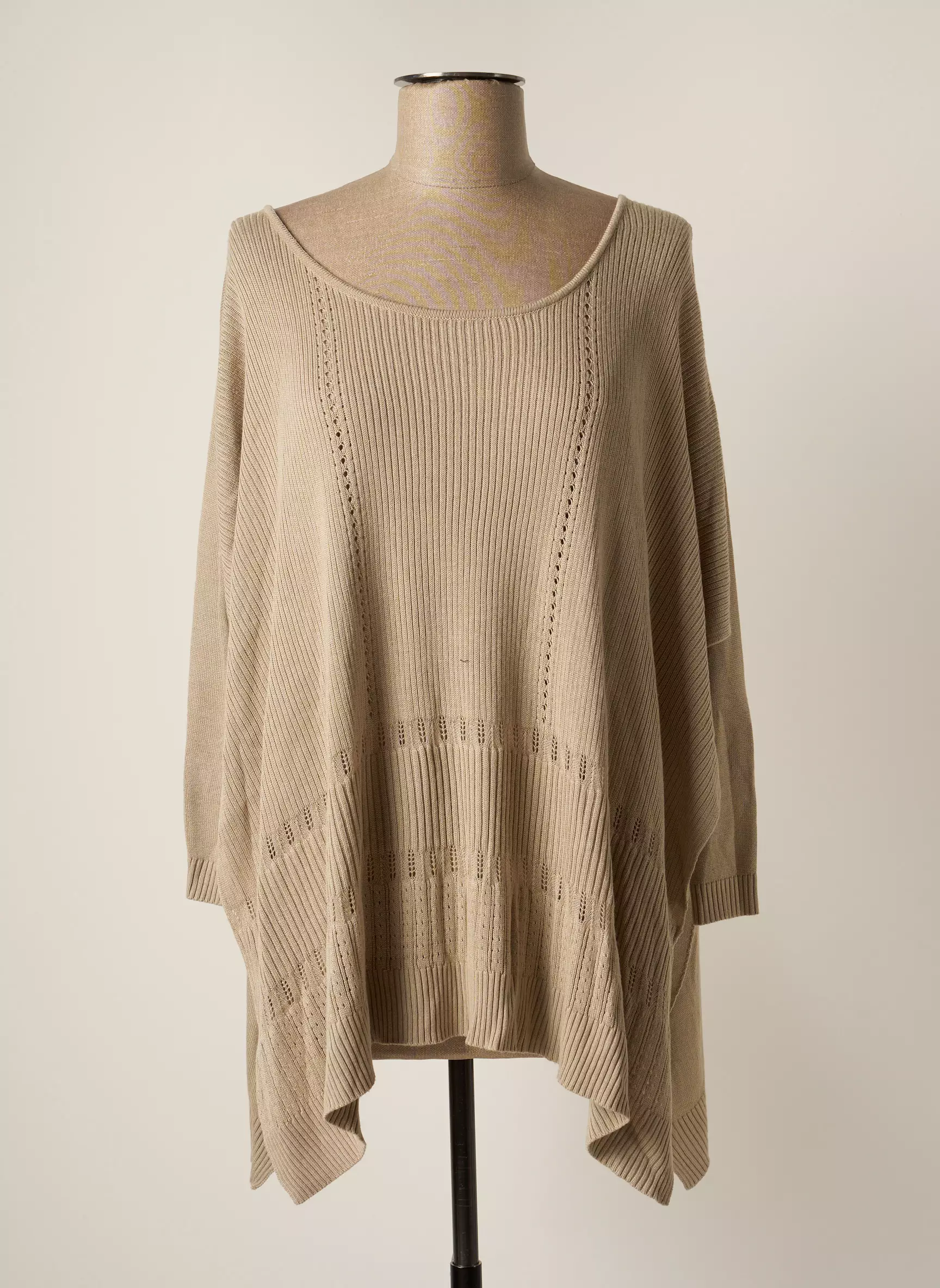 Lauren Vidal Pull Tuniques Femme couleur beige