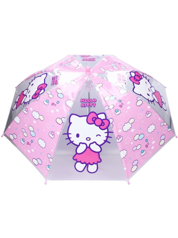 Hello Kitty Stockschirm rosa & transparent | Hello Kitty | Kinder Regenschirm günstig kaufen onesize